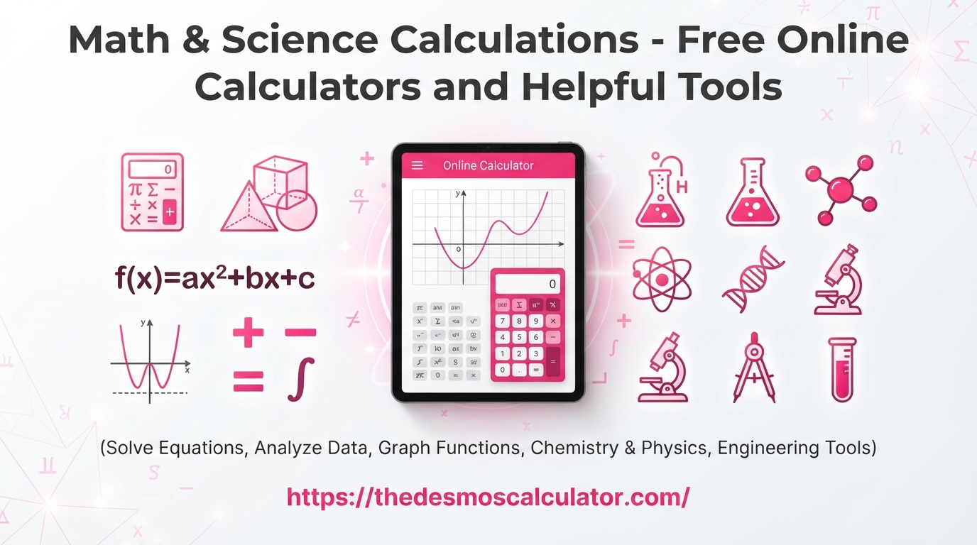 Math & Science Calculations - Free Online Calculators and Helpful Tools